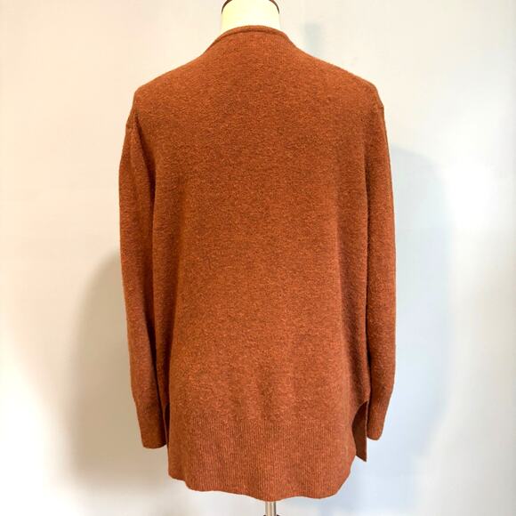 Madewell Cozy Walker Cardigan Merino Wool Alpaca Blend Rust Brown Size Small - Picture 6 of 10